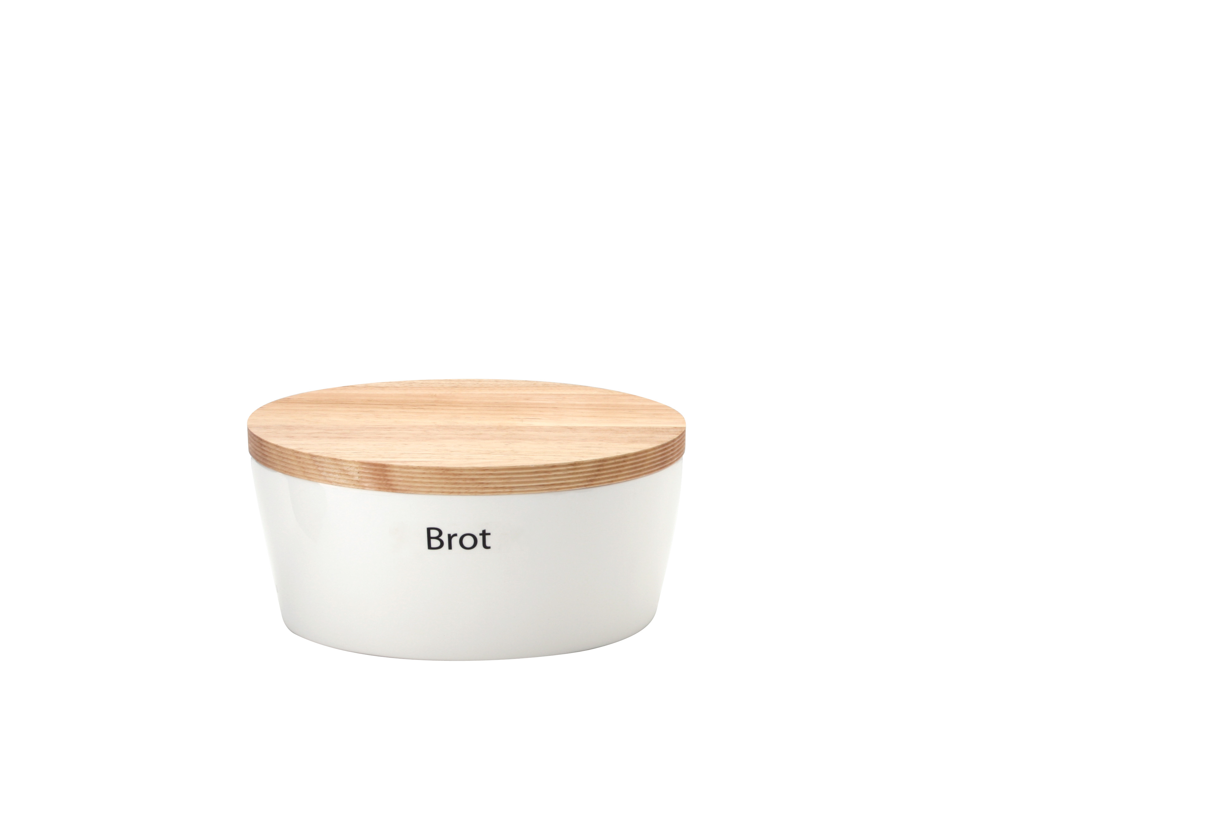 Brottopf Keramik oval mit Holzdeckel 27x20