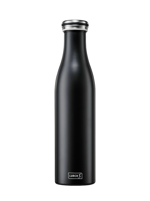 Isolier-Flasche Edelstahl 0,75ltr. mattschwarz
