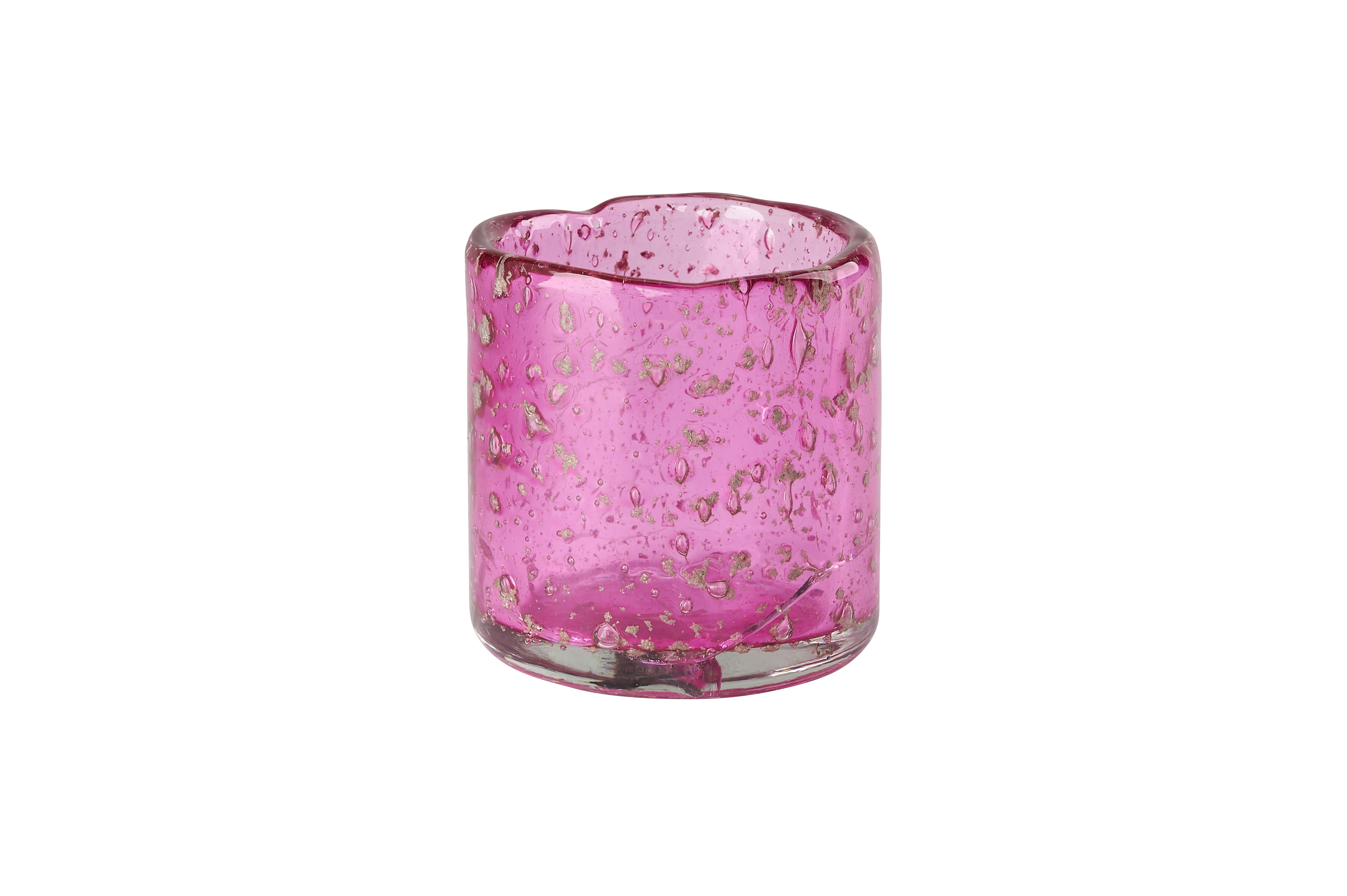 Melange, Windlicht, H6cm, Bubbles pink