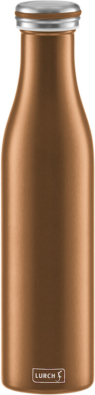 Isolier-Flasche Edelstahl 0,75ltr. bronze-metallic